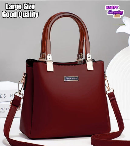 Charles & Keith High Quality Shoulder Bag  For Girls With Imported Acrylic Handle