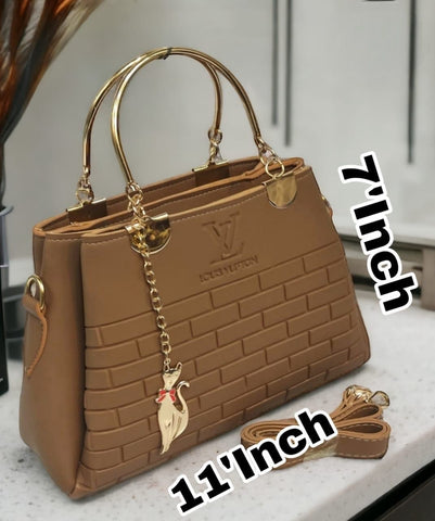 3 Zipper L.V High Quality  Bags With Imported Keychain