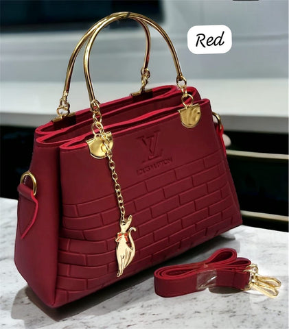 3 Zipper L.V High Quality  Bags With Imported Keychain
