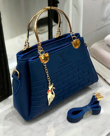 3 Zipper L.V High Quality  Bags With Imported Keychain