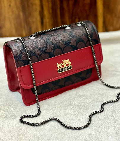 Aaa Quality  Coach Girls Crossbody With Long Chain.