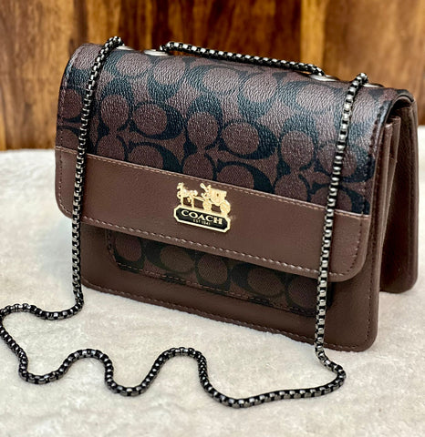 Aaa Quality  Coach Girls Crossbody With Long Chain.