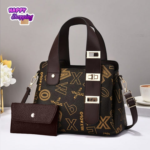 New 3 Lock 2 Pcs HandBag Set For Girls