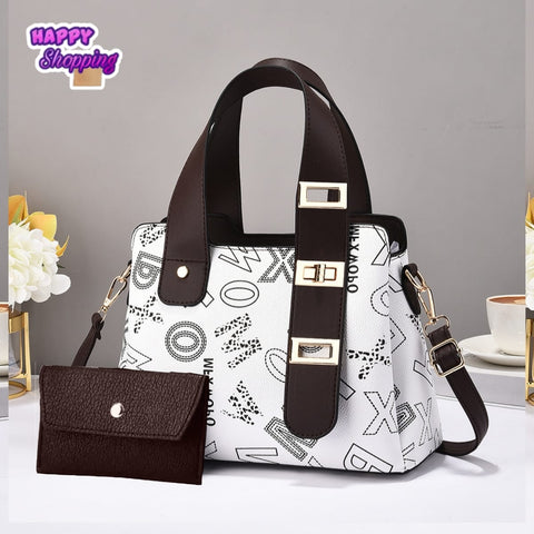 New 3 Lock 2 Pcs HandBag Set For Girls