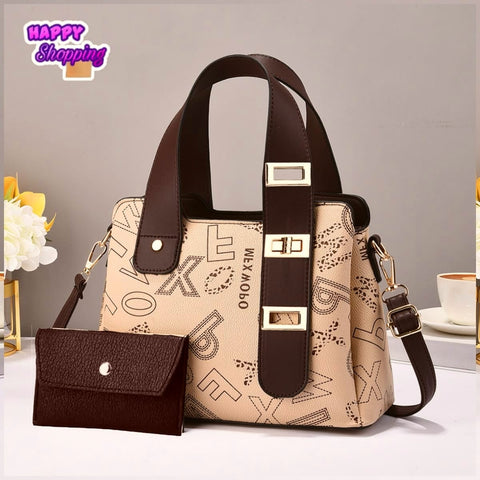New 3 Lock 2 Pcs HandBag Set For Girls