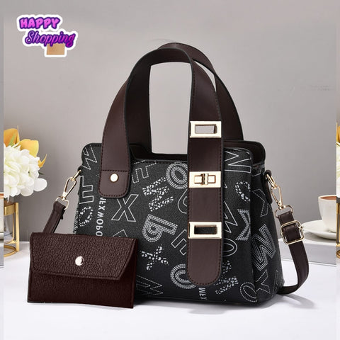 New 3 Lock 2 Pcs HandBag Set For Girls