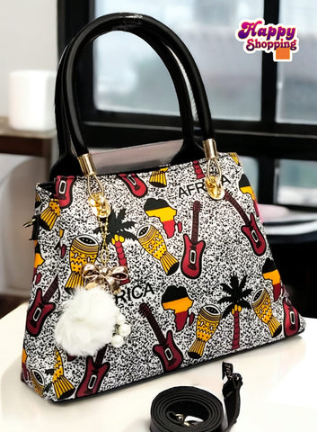 New  Printed HandBag For Girls With Keychain