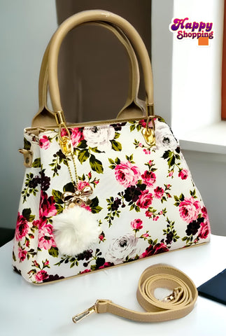 New  Printed HandBag For Girls With Keychain