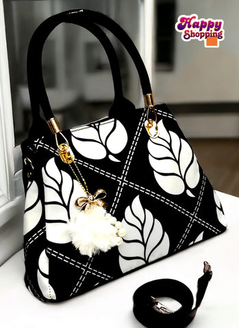New  Printed HandBag For Girls With Keychain