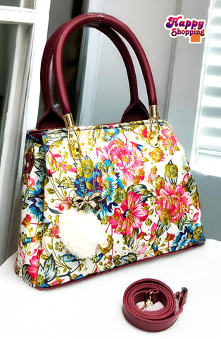 New  Printed HandBag For Girls With Keychain