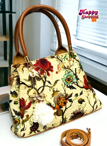 New  Printed HandBag For Girls With Keychain