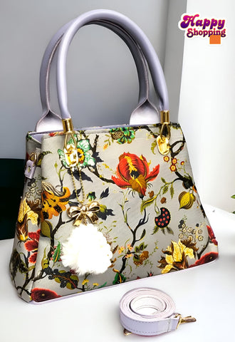 New  Printed HandBag For Girls With Keychain