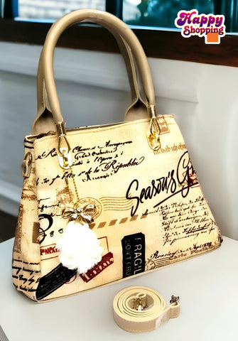 New  Printed HandBag For Girls With Keychain