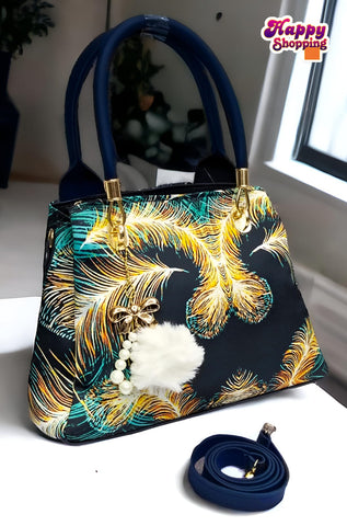 New  Printed HandBag For Girls With Keychain