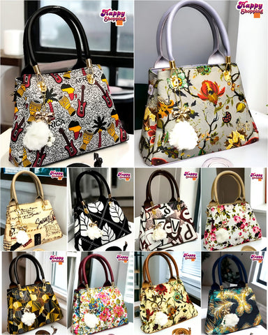New  Printed HandBag For Girls With Keychain