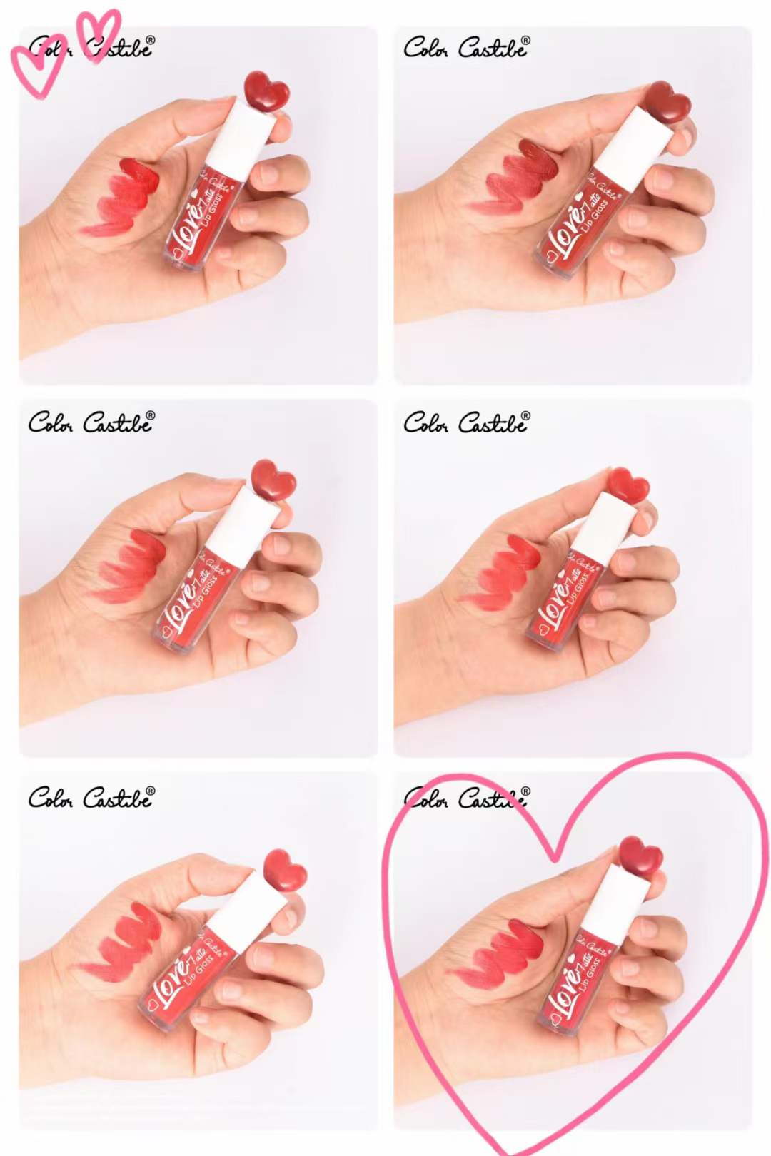 Color Castle 24H Long lasting Matte Gloss Set of 6 Pieces