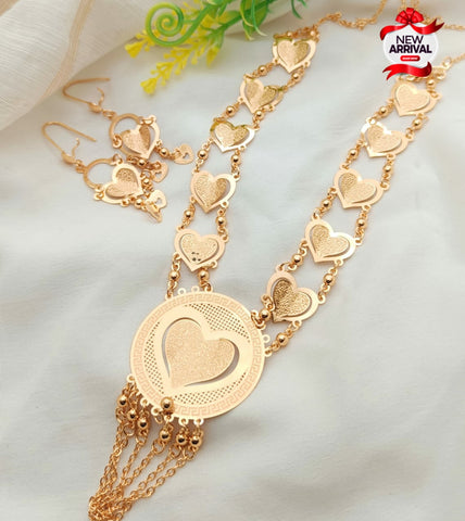 Beautiful  Turkish Style Gold plated Mala with Earings
