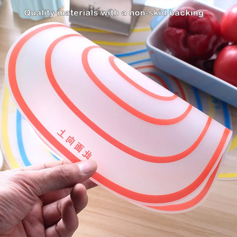 Home.Co - Profit Mini for Ultra-thin Plastic Vegetable Chopping Board Mat Kitchen Tool Blue (Small)