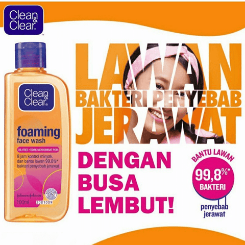 Clean & Clear Foaming Face Wash Oil Free - 100ml