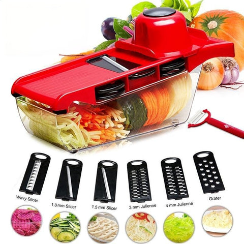 10 In 1 Mandoline Slicer Vegetable Grater, Cutter with Stainless Steel Blades
