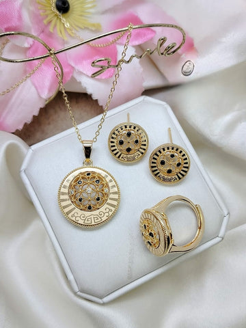 New Delicate fancy Zircon Combo 3pcs Round Shape Set
