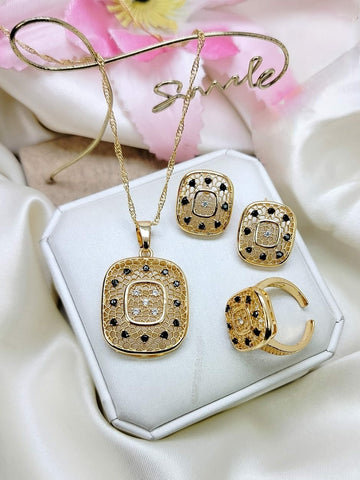 New fabulous Fancy Square Zircon Combo 3pcs Set