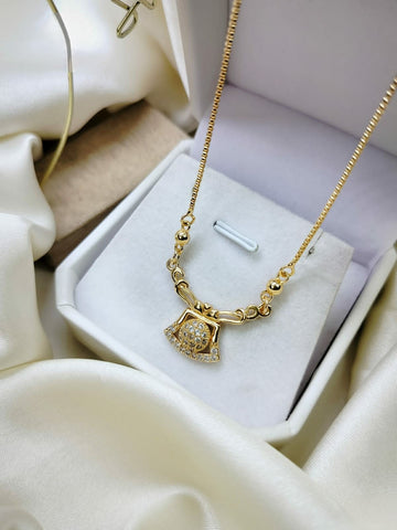 Fancy Zircon Diamond Ball locket