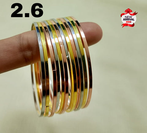 New Arrival Beautiful Premium Fancy multi color 12 pcs Metal Chori set 4 Girls