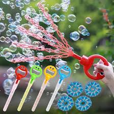 2024 New Cute Smiley Face 32-Hole Expandable Handheld Bubble Wand Toy