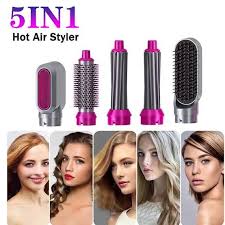 5 in 1 Hot Air Comb Hair Dryer Brush Blow Dryer Hair Curler Straightener Multi-Function Hair Styling Products