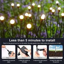 10 Light Led Solar Powered Firefly Light (with Box)