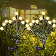 10 Light Led Solar Powered Firefly Light (with Box)