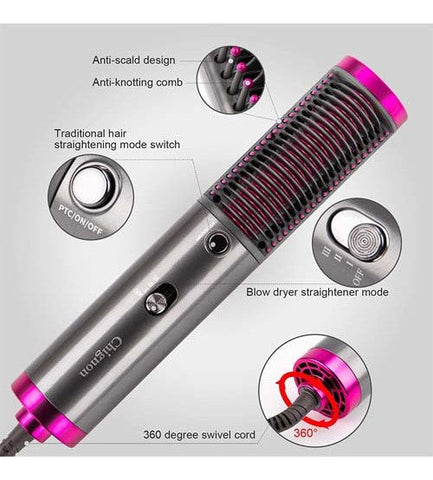 Home.Co- 3in1 Hair Straightener Brush