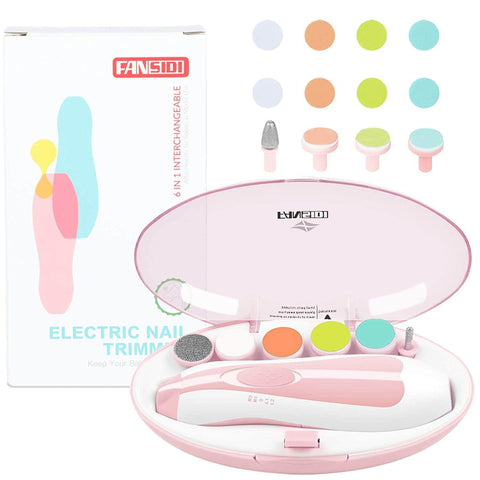 Home.Co- 6 In 1 Ergonomic Design Electric Nail Clipper (Pink)