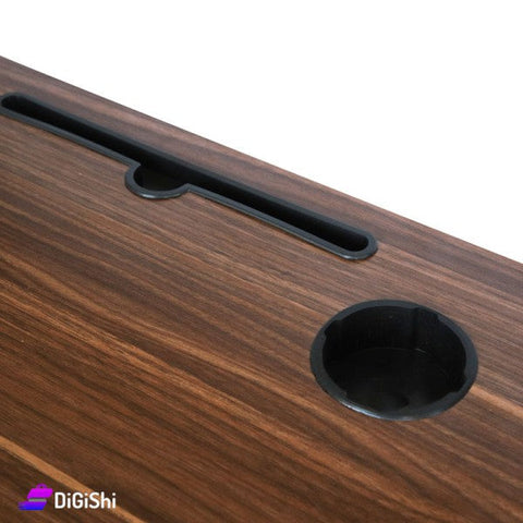 Home.Co- Folding Laptop Table Brown