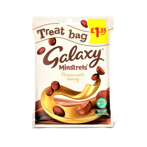 Galaxy Minstrels Chocolate Treat Bags 80g - Spireclick