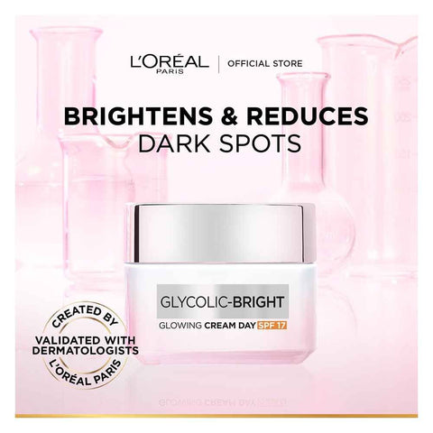 L'Oreal Paris Glycolic Bright Glowing Day Cream, SPF 17, 50ML