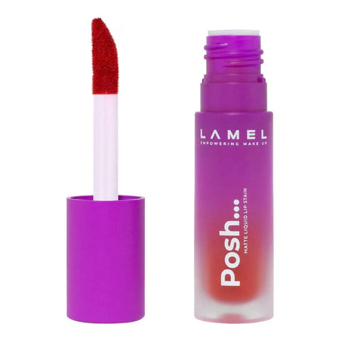 LAMEL Posh Matte Liquid Lip Stain 406(Ruby Red)