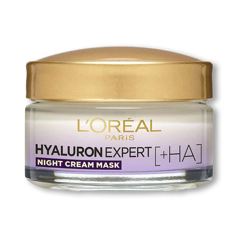 L'Oreal Paris, Hyaluron Expert Replumping Moisturizing Care Night Cream Mask, 50Ml