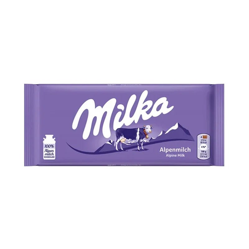 Milka Alpine Milk Chocolate Bar 98g - Spireclick