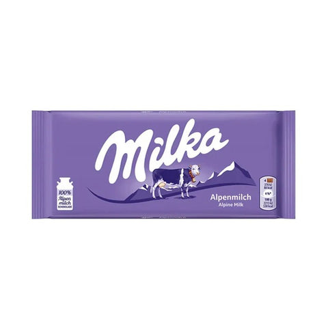 Milka Alpine Milk Chocolate Bar 98g - Spireclick
