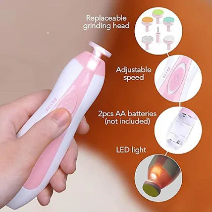 Home.Co- 6 In 1 Ergonomic Design Electric Nail Clipper (Pink)