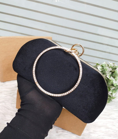 Ring Handle Bridal Fancy Clutch