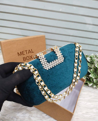 Bridal Fancy Clutch Front Buckle