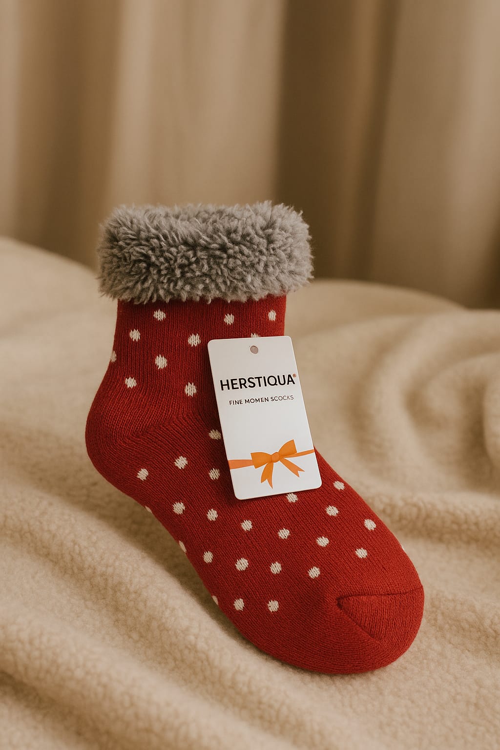 Flertigua Socks - Cozy Polka Dot Slipper Socks with Plush Lining