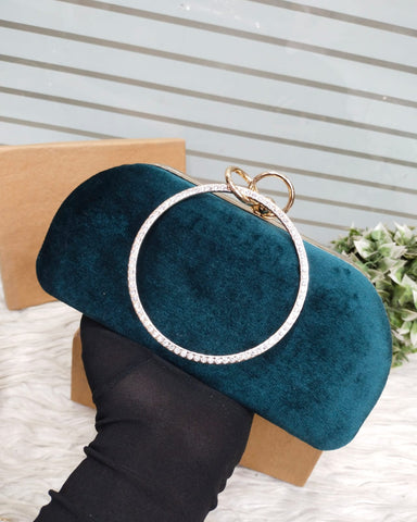 Ring Handle Bridal Fancy Clutch