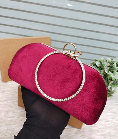 Ring Handle Bridal Fancy Clutch