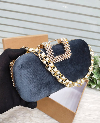 Bridal Fancy Clutch Front Buckle