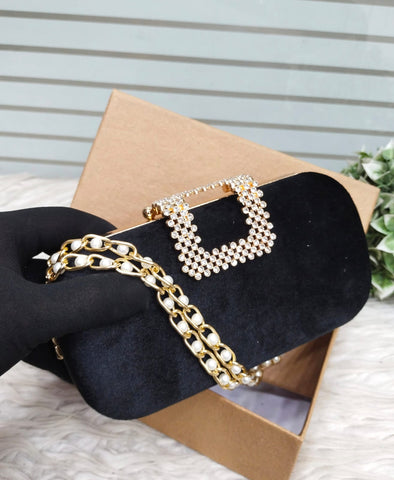 Bridal Fancy Clutch Front Buckle