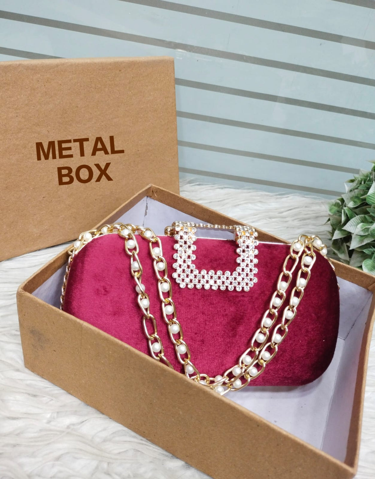 Bridal Fancy Clutch Front Buckle